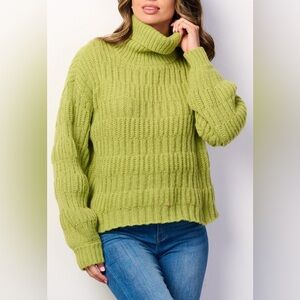 WOMEN'S LONG SLEEVE TURTLE NECK PULLOVER SWEATER